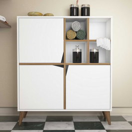 Hanah Home Pulse Armario Multiusos Blanco y Nogal